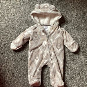 Gray warm Newborn Unisex Baby Footie